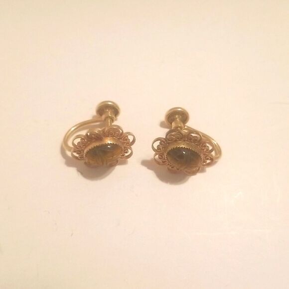 Vintage Gold Filled Screw On Earrings 1/2012k gold filled - Picture 1 of 8